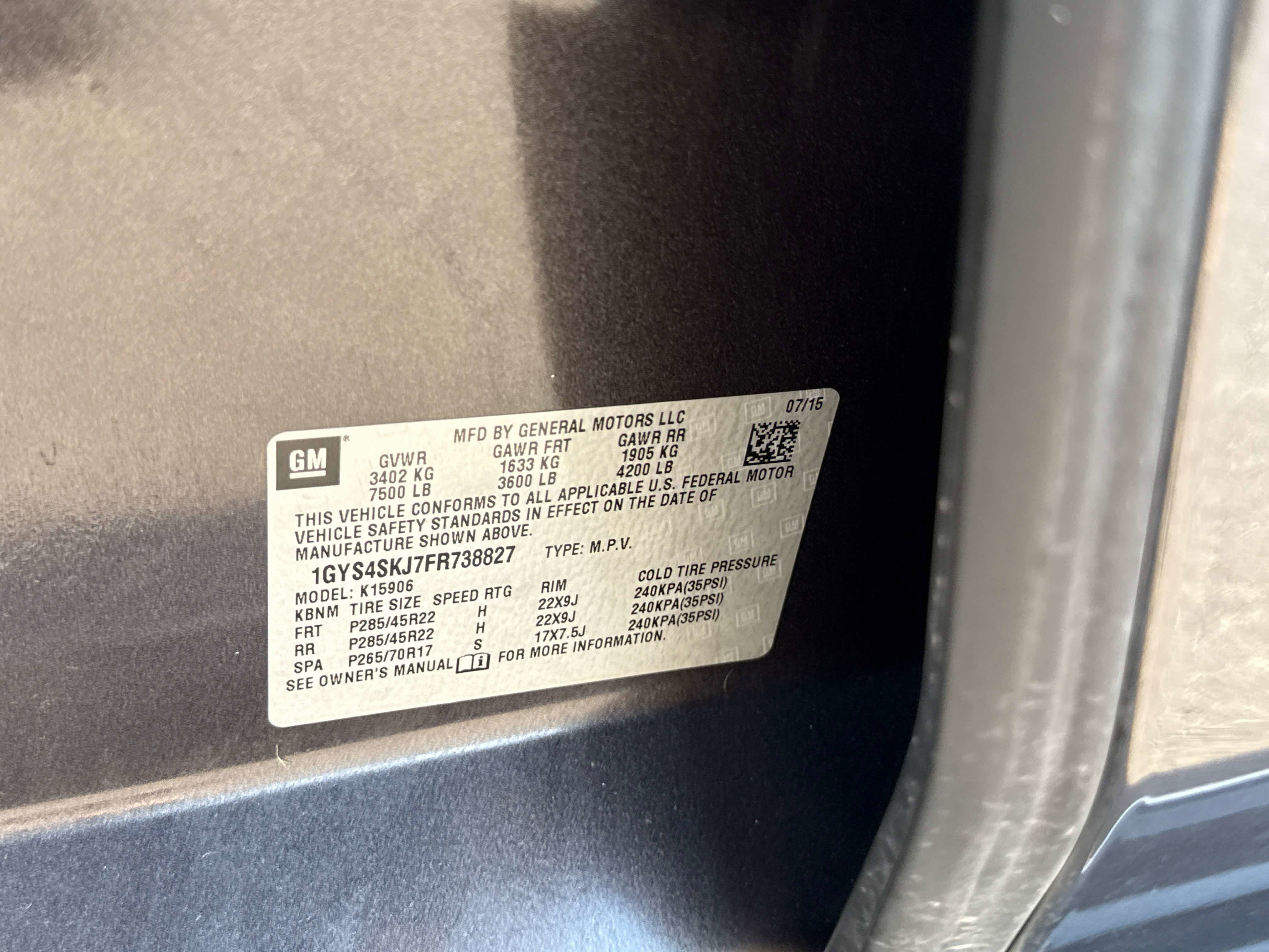 2015 Cadillac Escalade Luxury