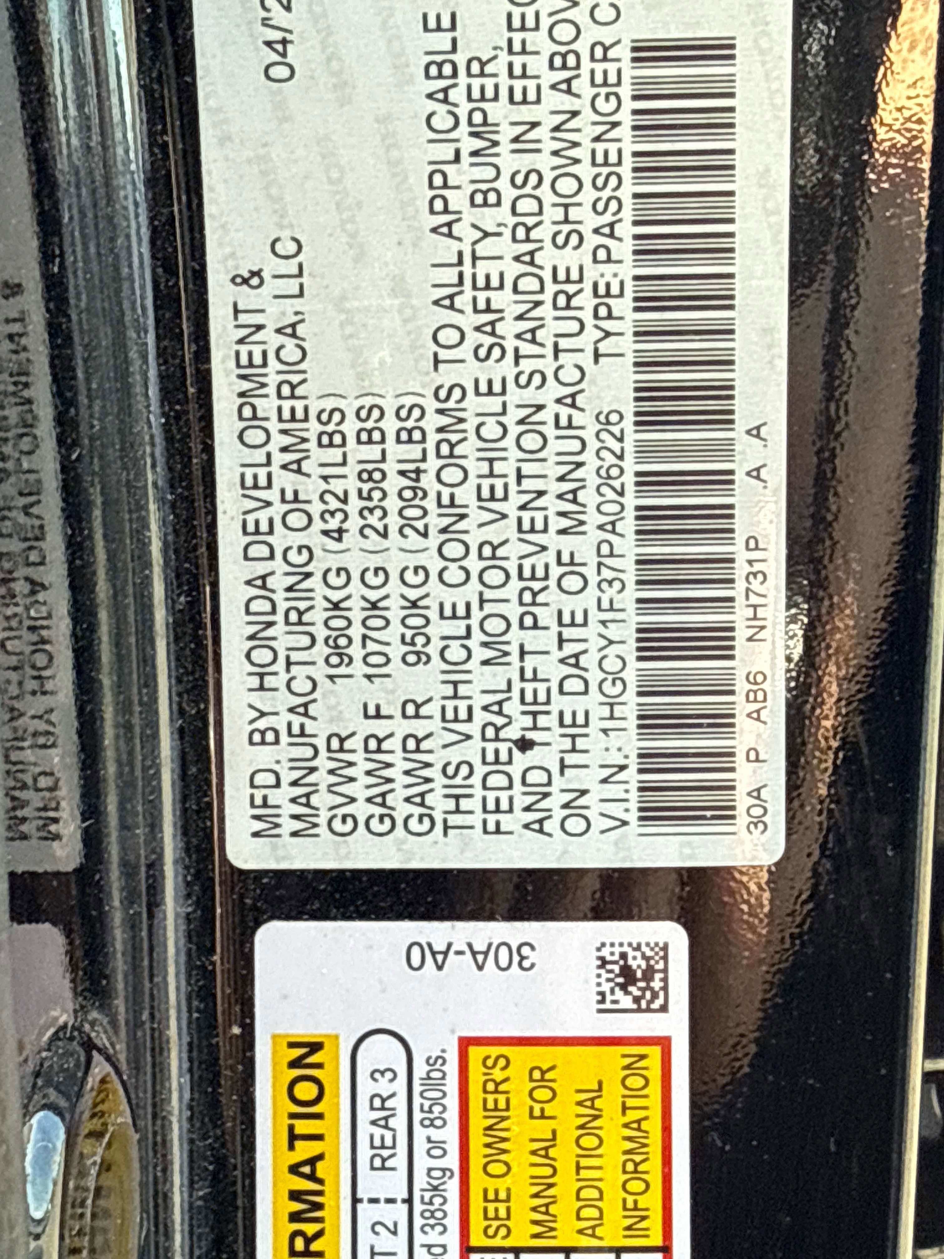 2023 Honda Accord EX