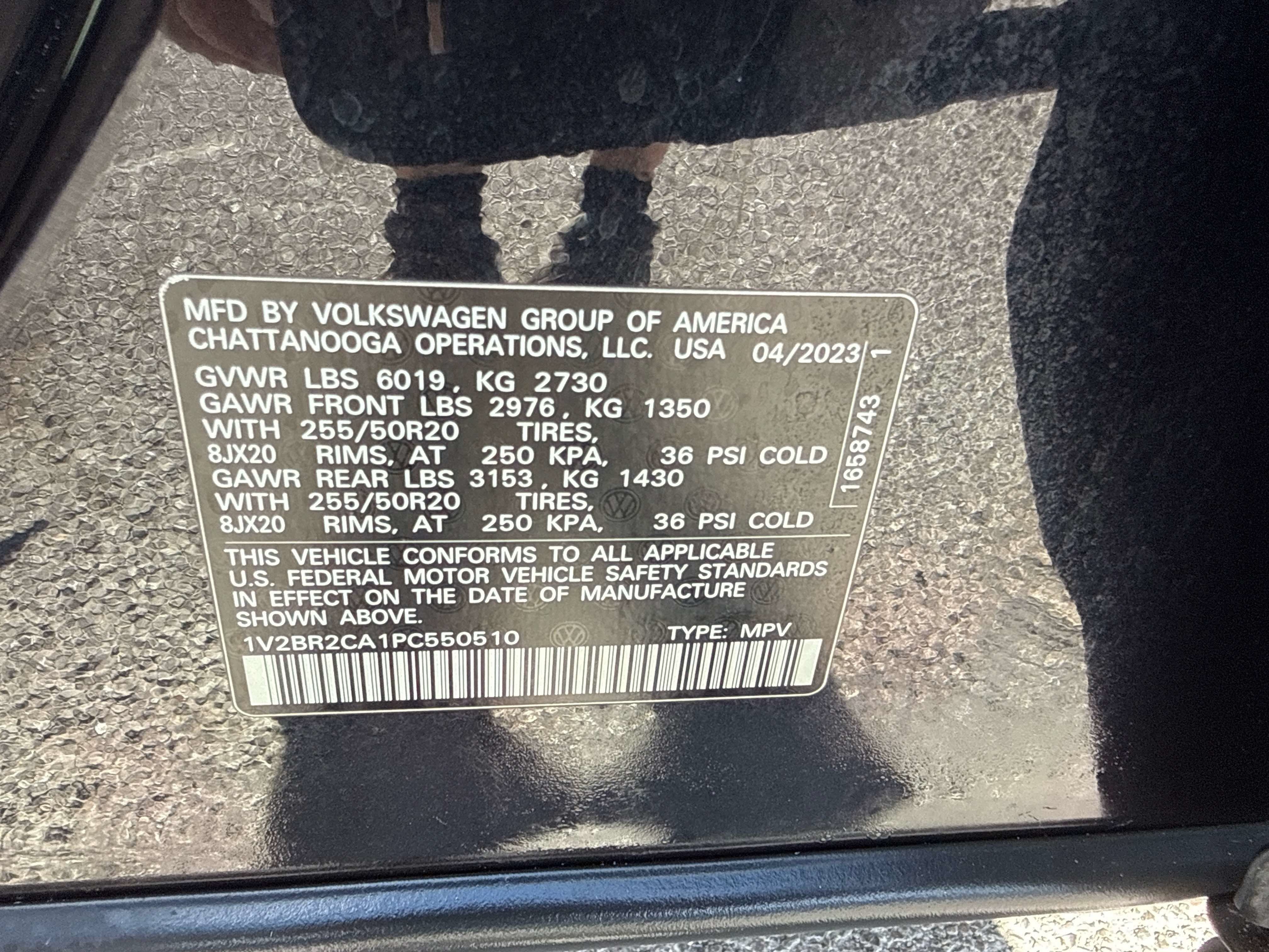 2023 Volkswagen Atlas 3.6L V6 SEL