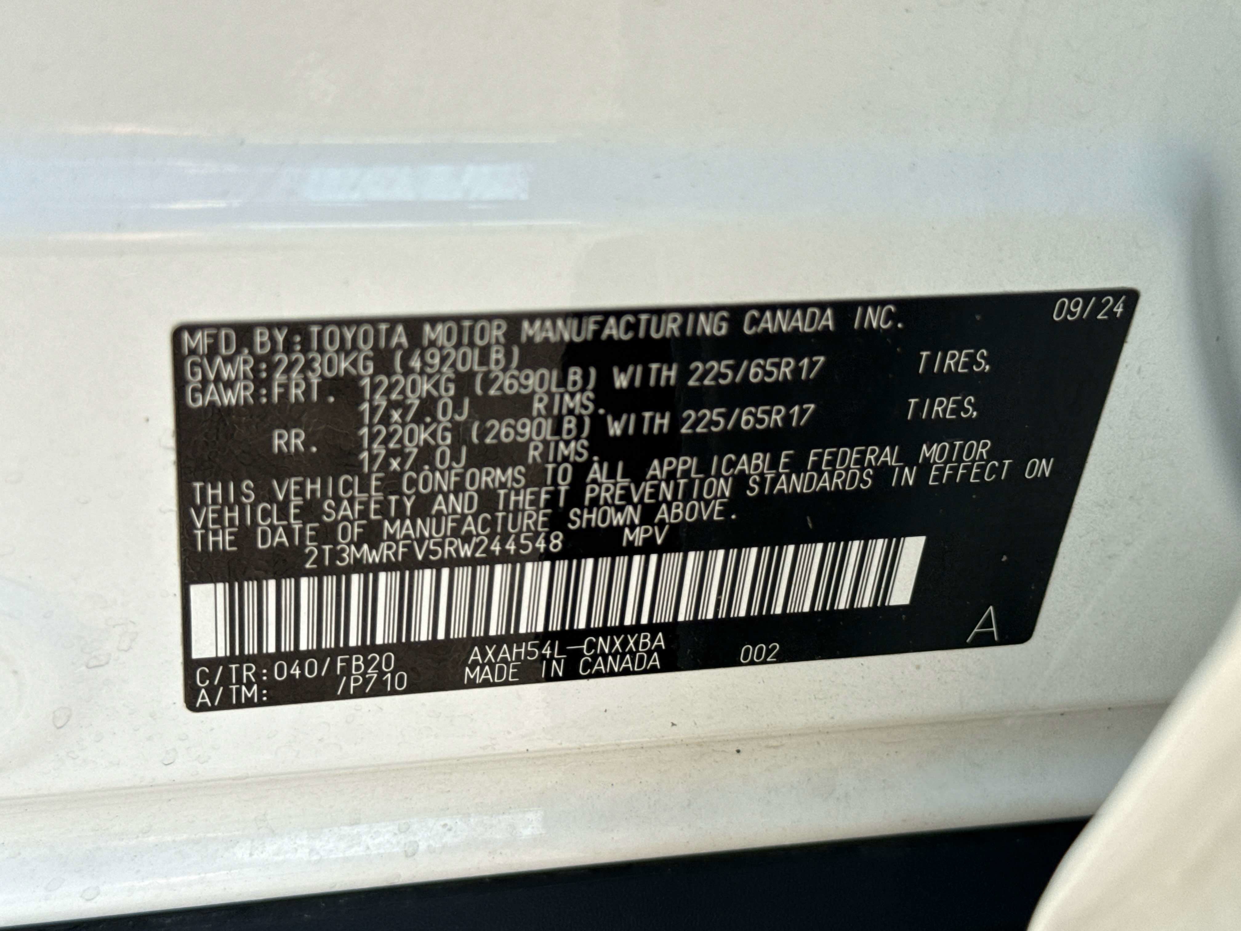 2024 Toyota RAV4 HYBRID Hybrid LE
