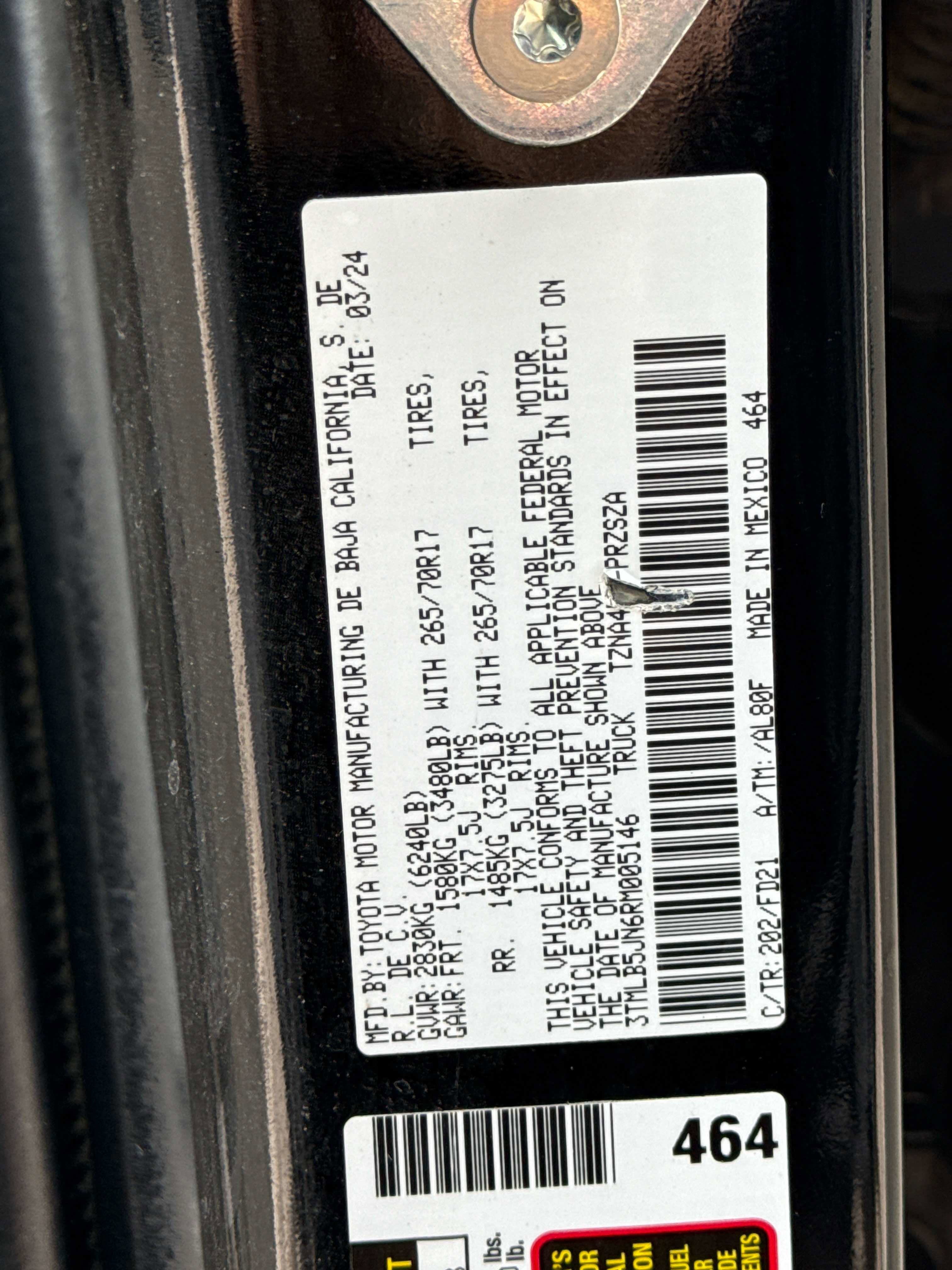 2024 Toyota TACOMA TRD OFFRD TRD Off Road