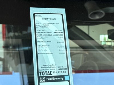 2026 Toyota Tacoma TRD Sport
