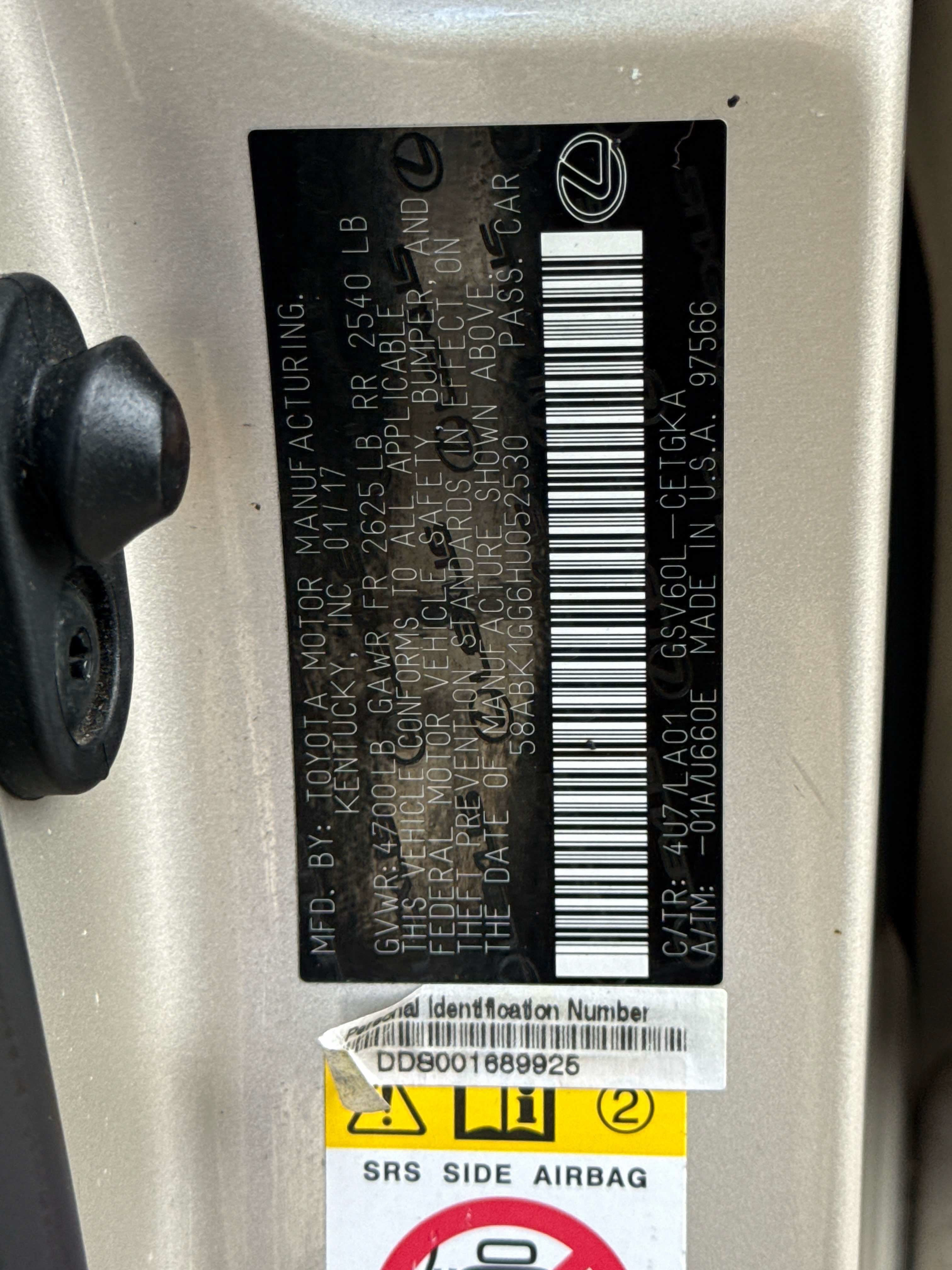 2017 Lexus ES ES 350