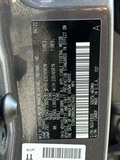 2022 Toyota Highlander XLE