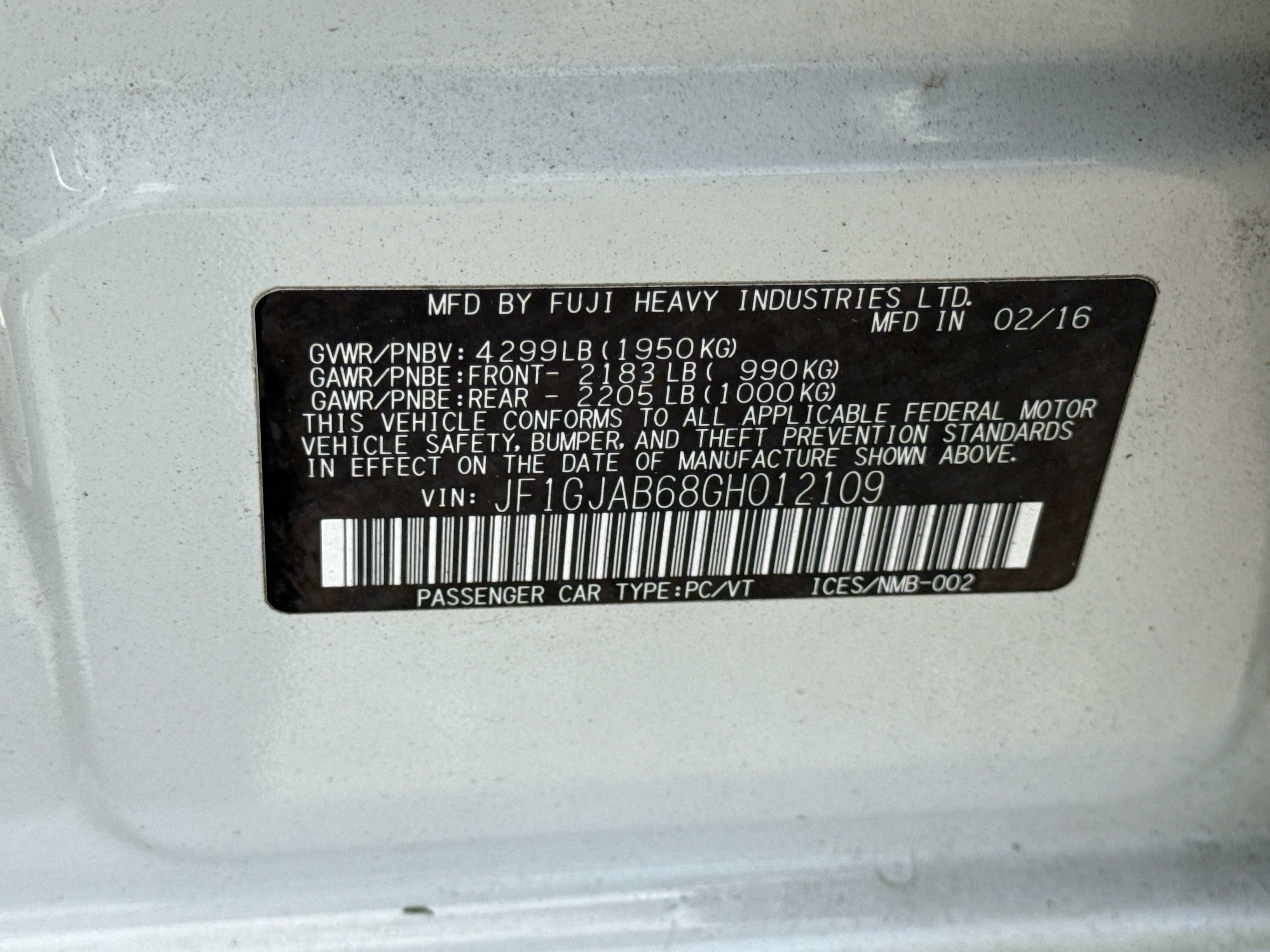 2016 Subaru Impreza Premium