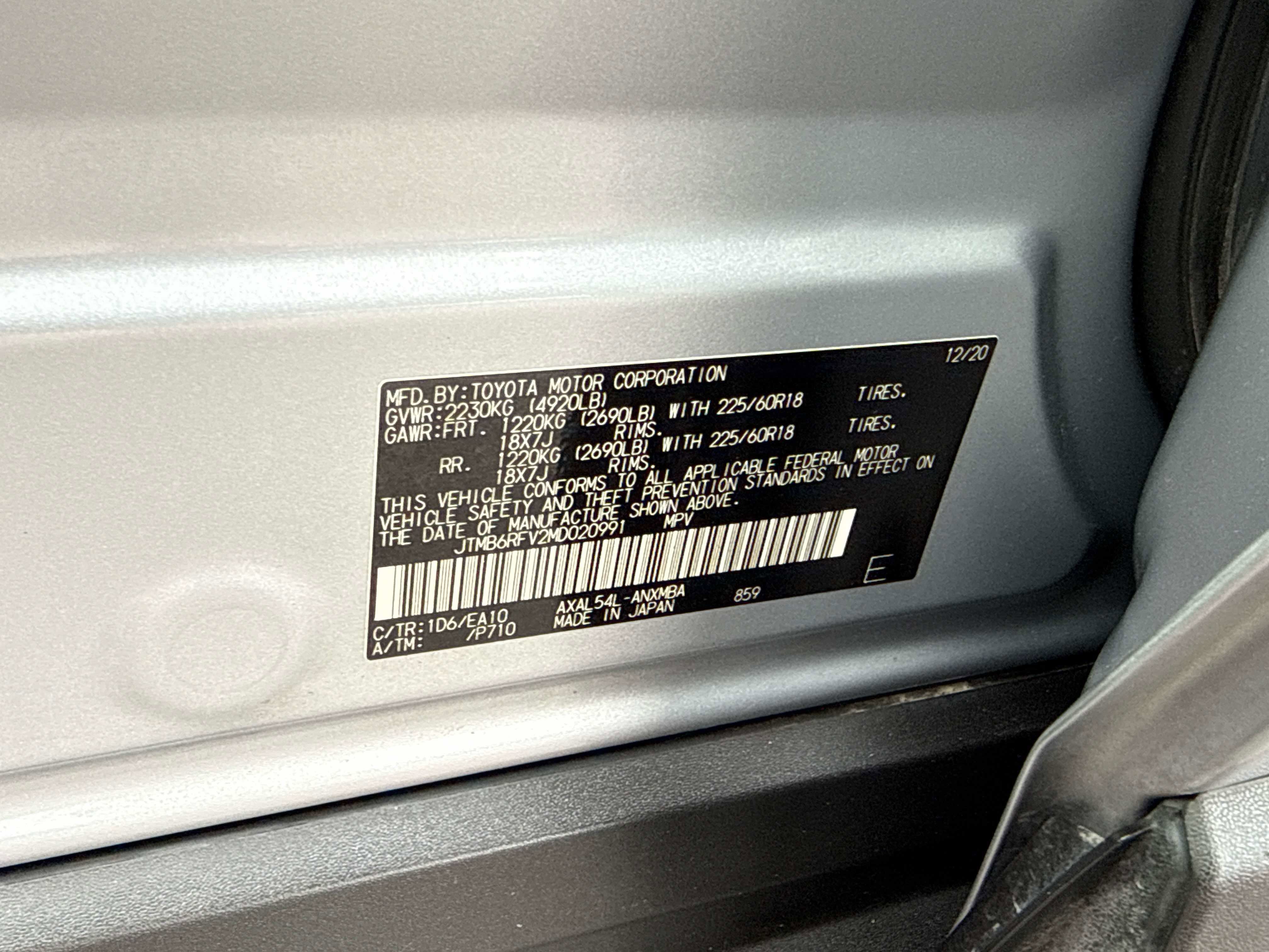 2021 Toyota RAV4 HYBRID Hybrid XLE Premium