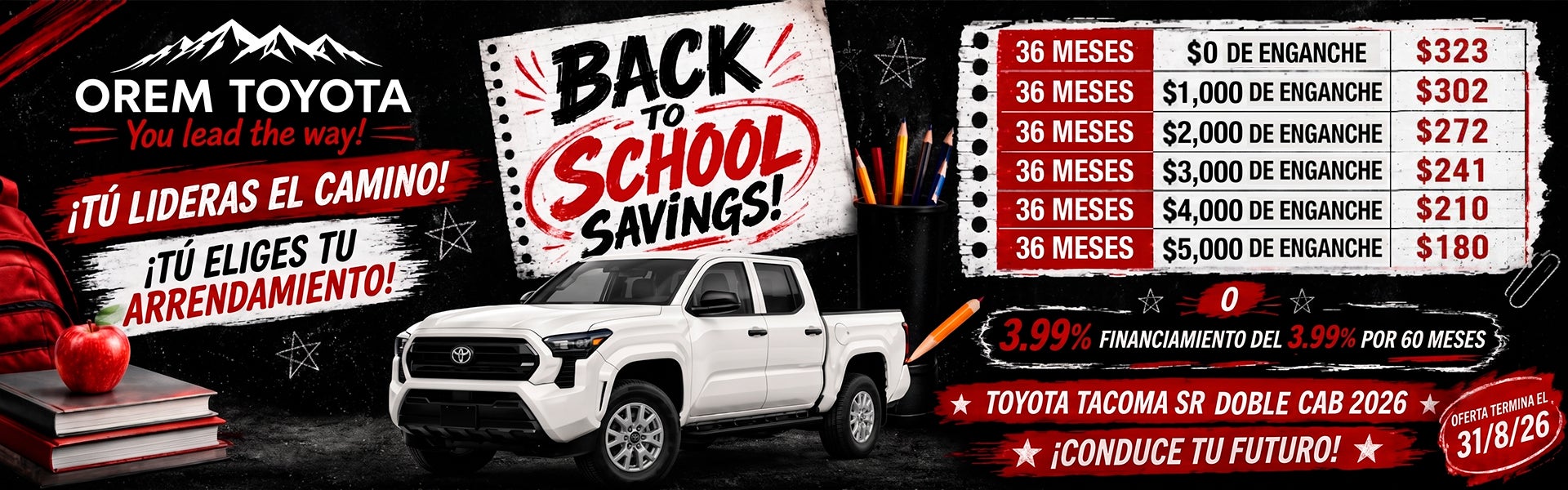 Nuevo 2026 Tacoma Double Cab SR5 en Orem Toyota ES en Orem UT