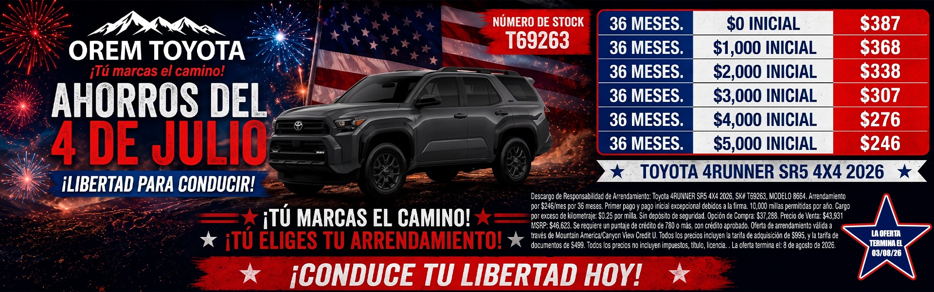 Nuevo 2026 4Runner SR5 en Orem Toyota ES en Orem UT