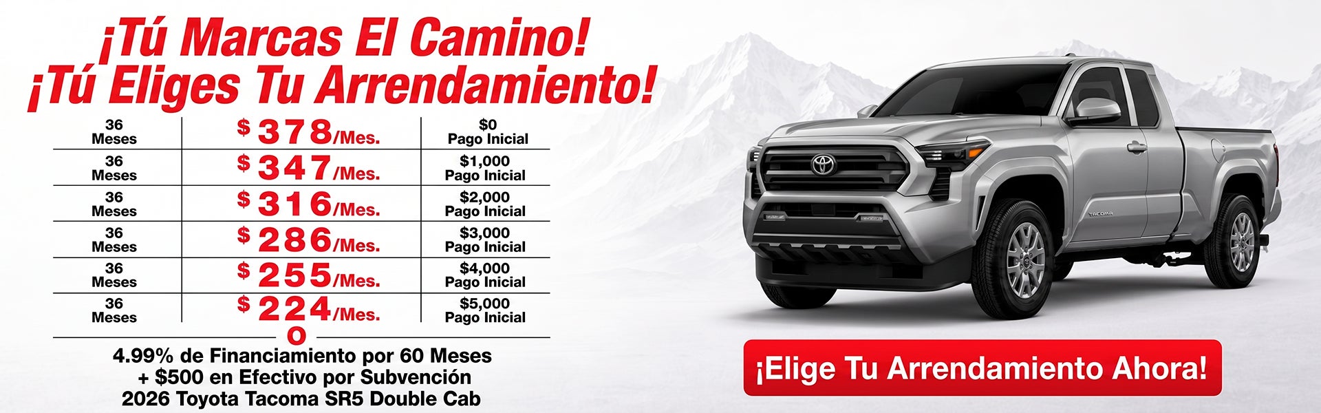 Nuevo 2026 Tacoma Double Cab SR5 en Orem Toyota ES en Orem UT