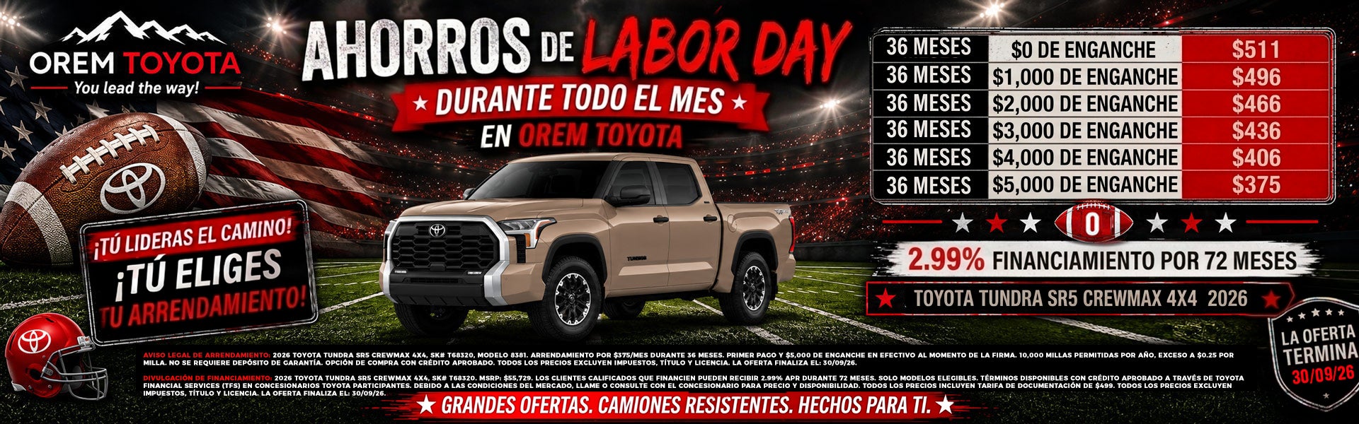 2026 Tundra Crewmax GAS SR5 en Orem Toyota ES en Orem UT
